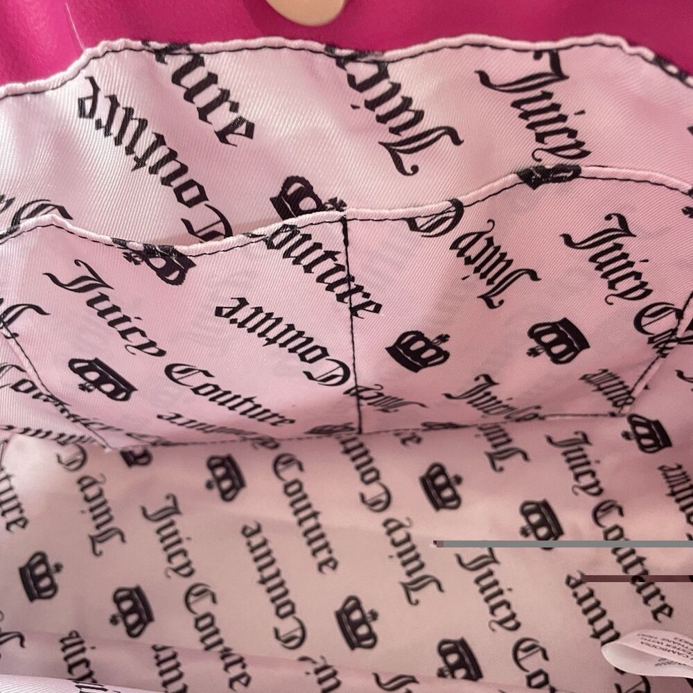 New Juicy Couture Scottish Dogs Tote Velvet Crest Drawstring Tote Handbag Charm - Picture 9 of 9
